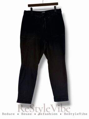 JUDY BLUE Women’s Size 16W Denim Jeans Jogger Style Black Stretch High Rise
